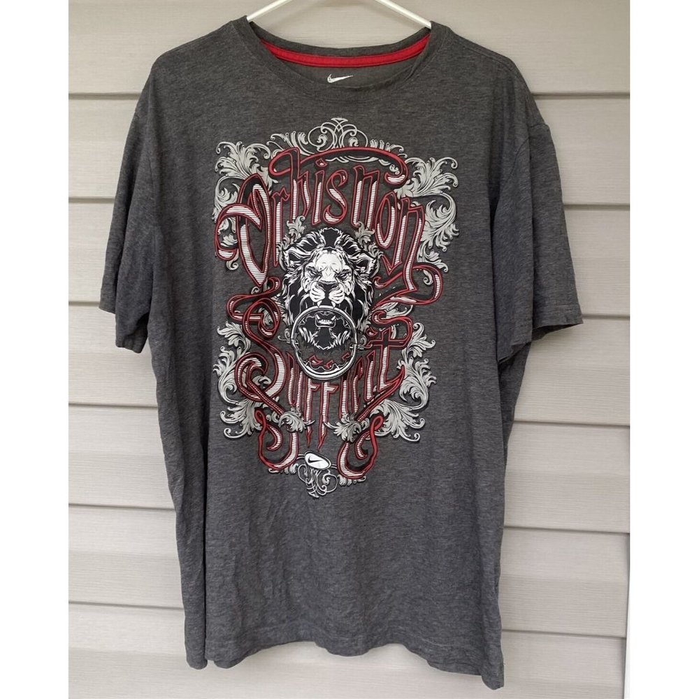Nike T Shirt LeBron James Lion Special Edition Dri Fit Gray XL